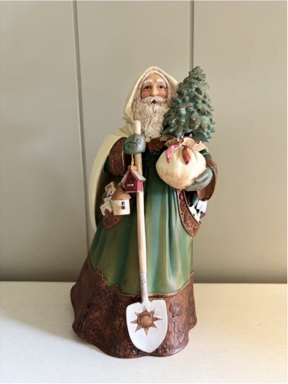 Demdaco Santa Figurine 9” Wonders of Seasons Judith Ann Griffith 2009 Christmas